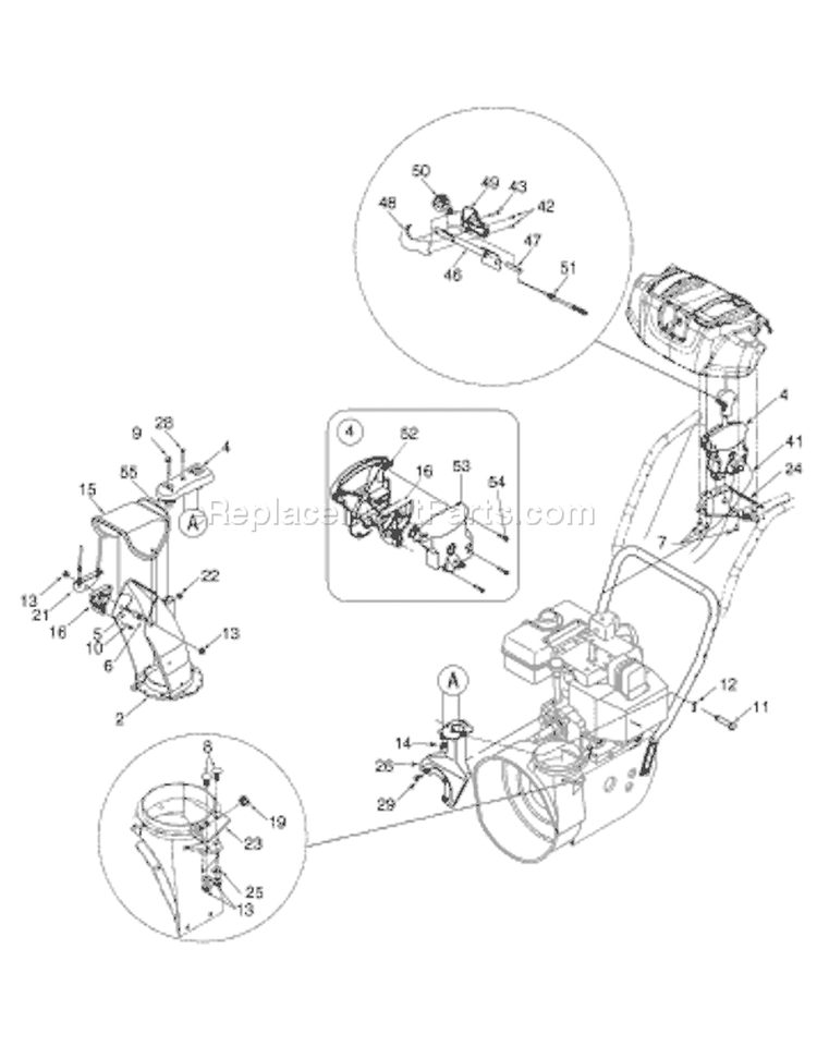 Page B Diagram and Parts List for 31AE5KLF801 2006 Yard Man Snow Blower